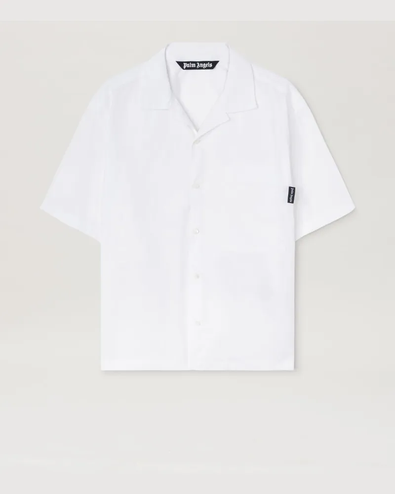 Palm Angels Kurzarmhemd mit geschwungenem Logo 0110