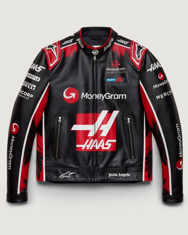 Palm Angels Alpinestars X Moneygram Haas F1 Team Jacke Schwarz