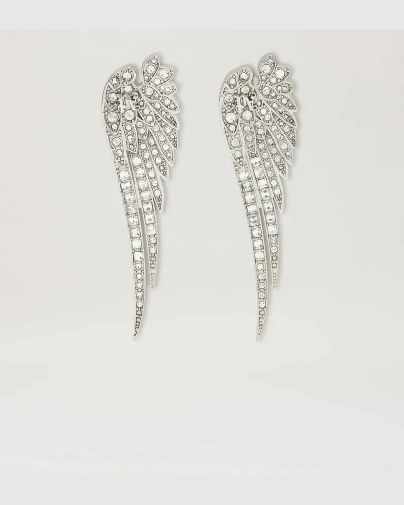 Palm Angels Strass Ohrring mit Engelsflügeln 7279