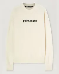 Palm Angels Pullover mit klassischem Logo Weiß