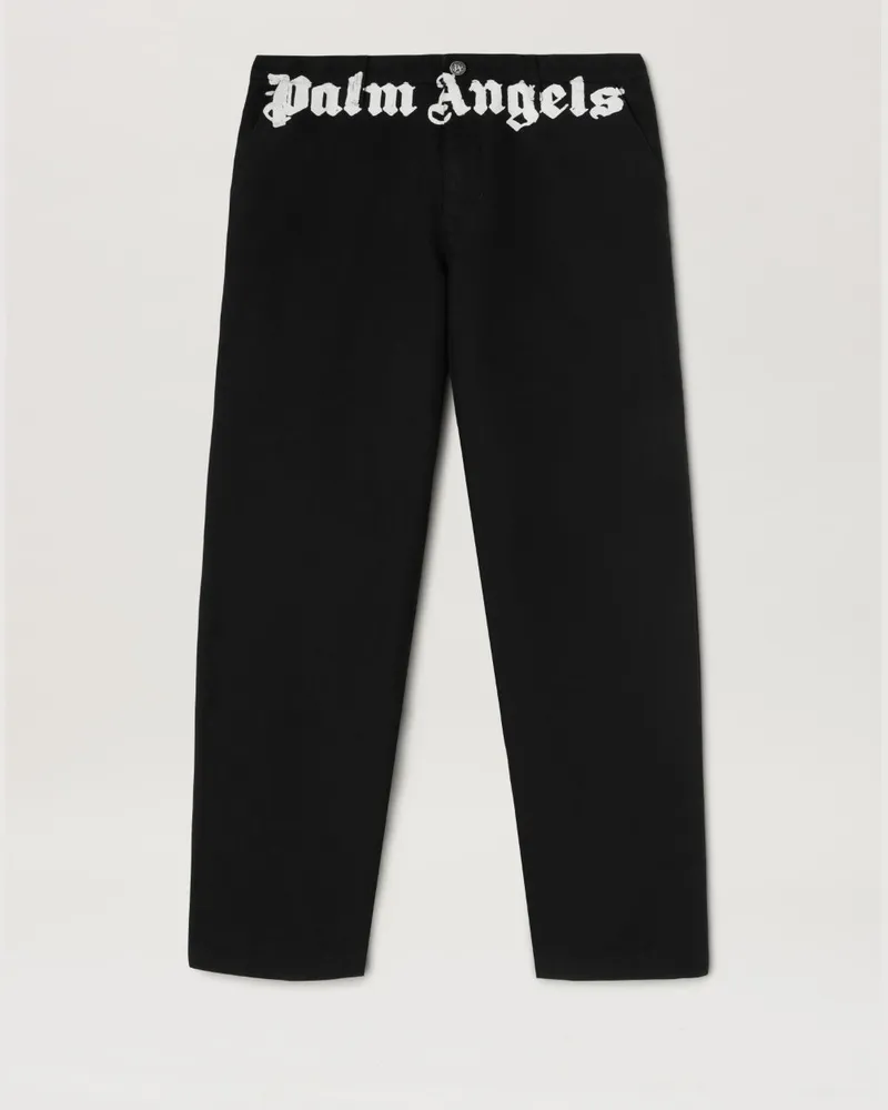 Palm Angels Chino-Hose mit klassischem Logo Schwarz