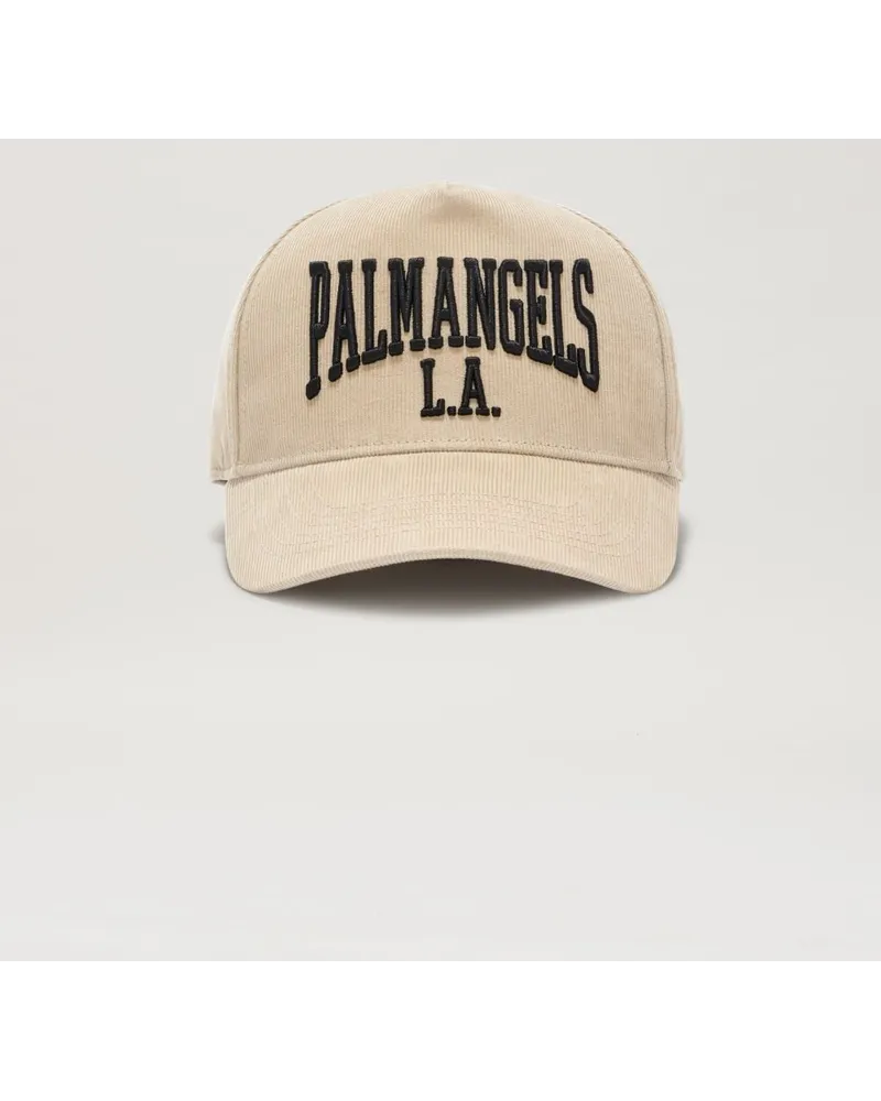 Palm Angels Baseball-Cap aus Samt mit College-Design Nude