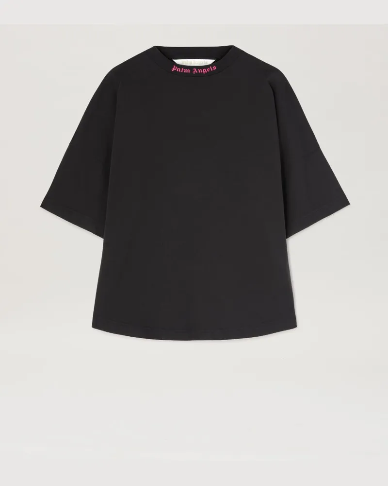 Palm Angels Oversize T-Shirt mit geschwungenem Logo 1032