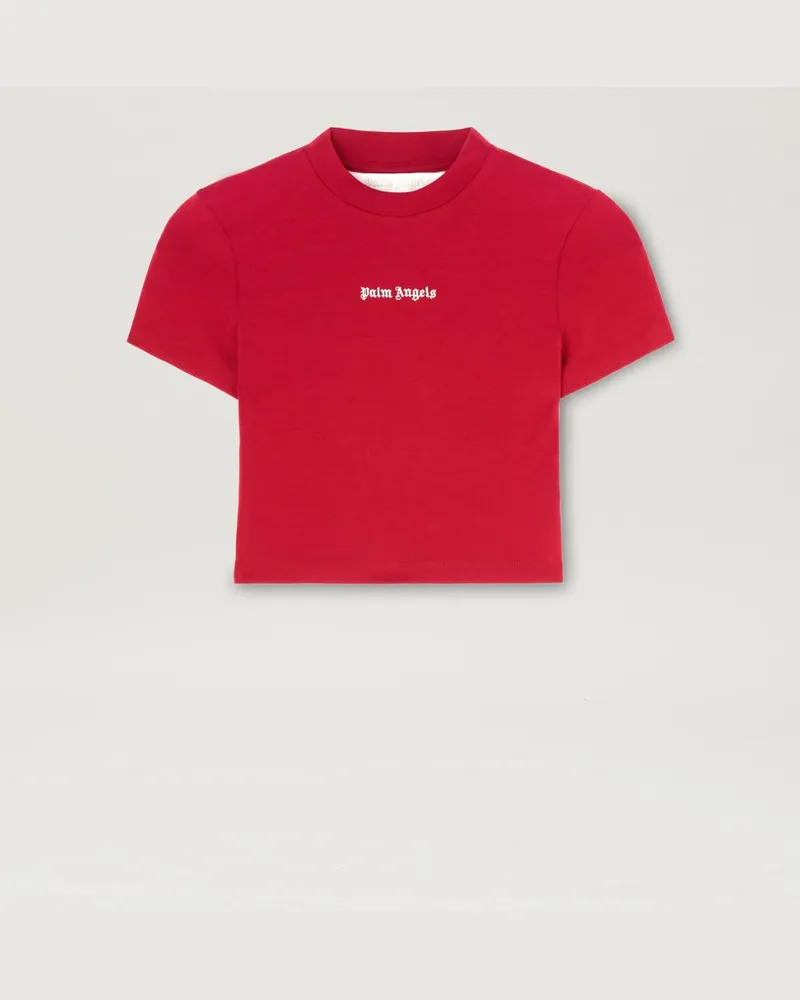 Palm Angels Cropped Baby T-Shirt mit klassischem Logo 2503