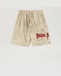 Palm Angels Sweatshorts mit Bleistift-Zeichnung Nude