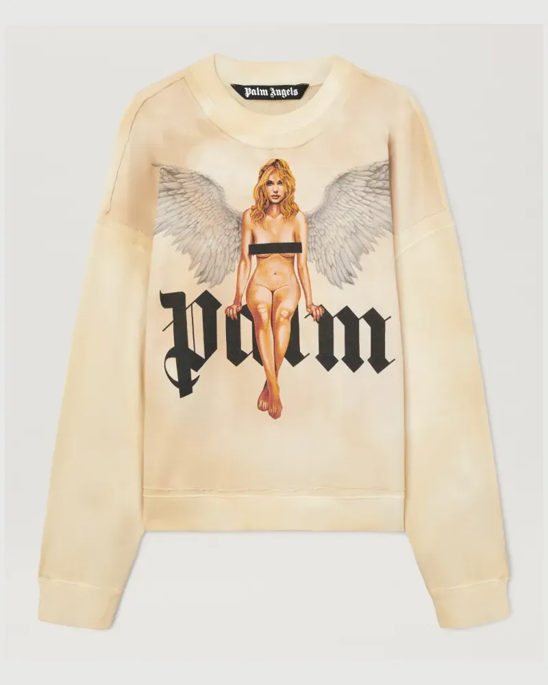 Palm Angels Crystal Pin Up Sweatshirt 0b10