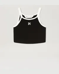 Palm Angels Tanktop mit Monogramm Schwarz