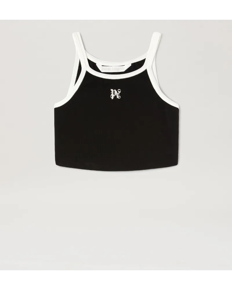 Palm Angels Tanktop mit Monogramm Schwarz