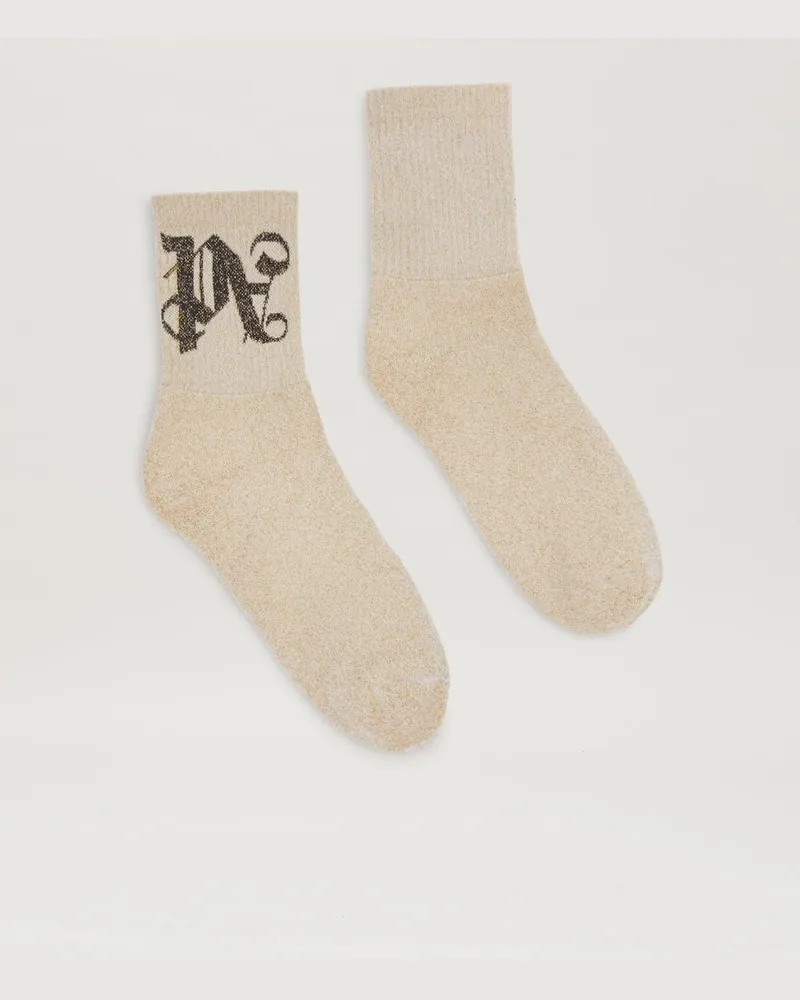 Palm Angels Kurze Lurex-Socken mit Monogramm 7610