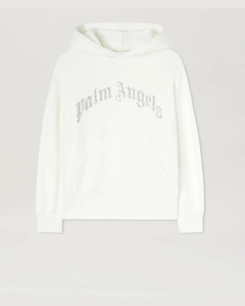 Palm Angels Hoodie mit geschwungenem Logo 0372