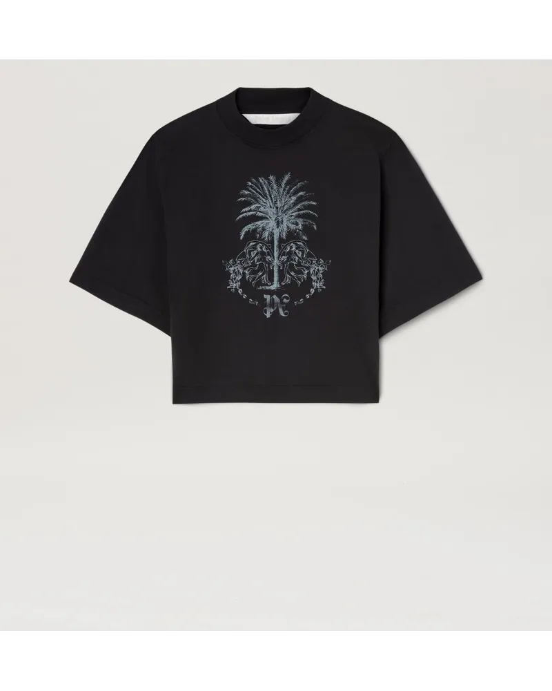 Palm Angels Palms Pencil Crop T-Shirt Schwarz