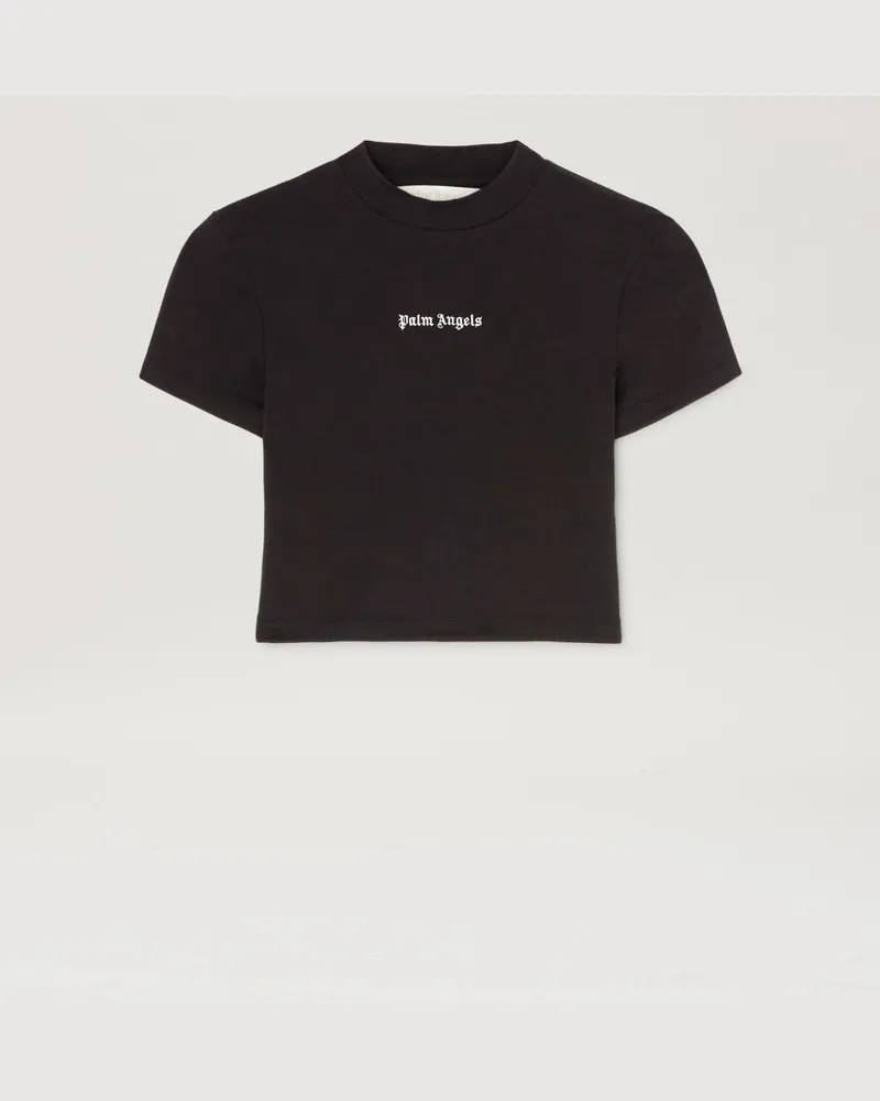 Palm Angels Cropped Baby T-Shirt mit klassischem Logo 1003