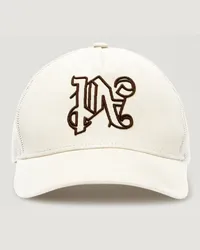 Palm Angels Monogram Trucker Cap aus Wildleder Nude