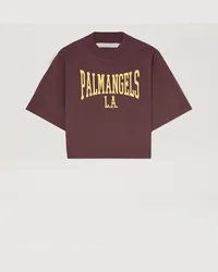 Palm Angels College Crop T-Shirt Violett