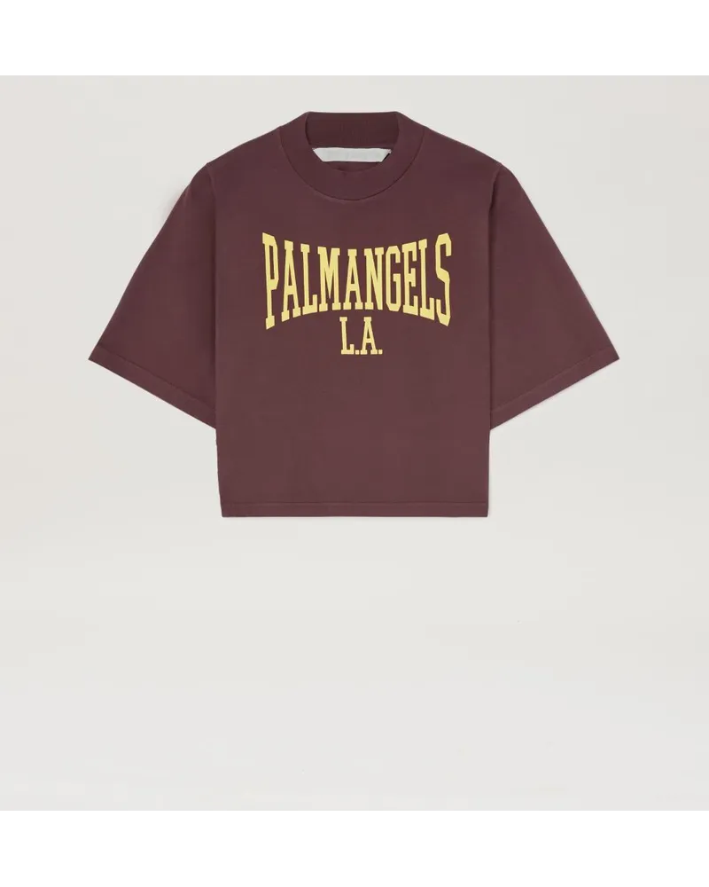 Palm Angels College Crop T-Shirt Violett