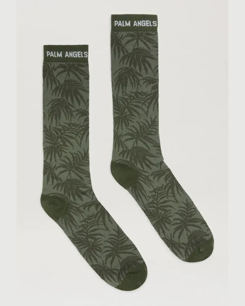 Palm Angels Jacquard Palmen Socken 5603