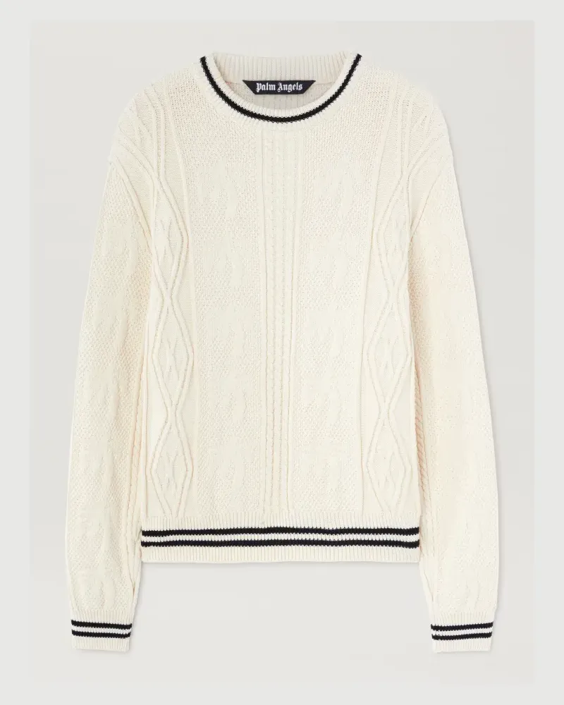 Palm Angels Sweater mit geschwungenem Logo 0310