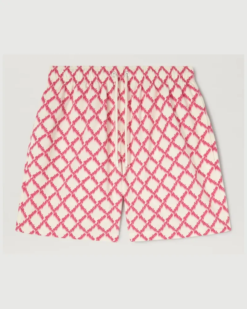 Palm Angels Netz Badeshorts mit Logo 0b32