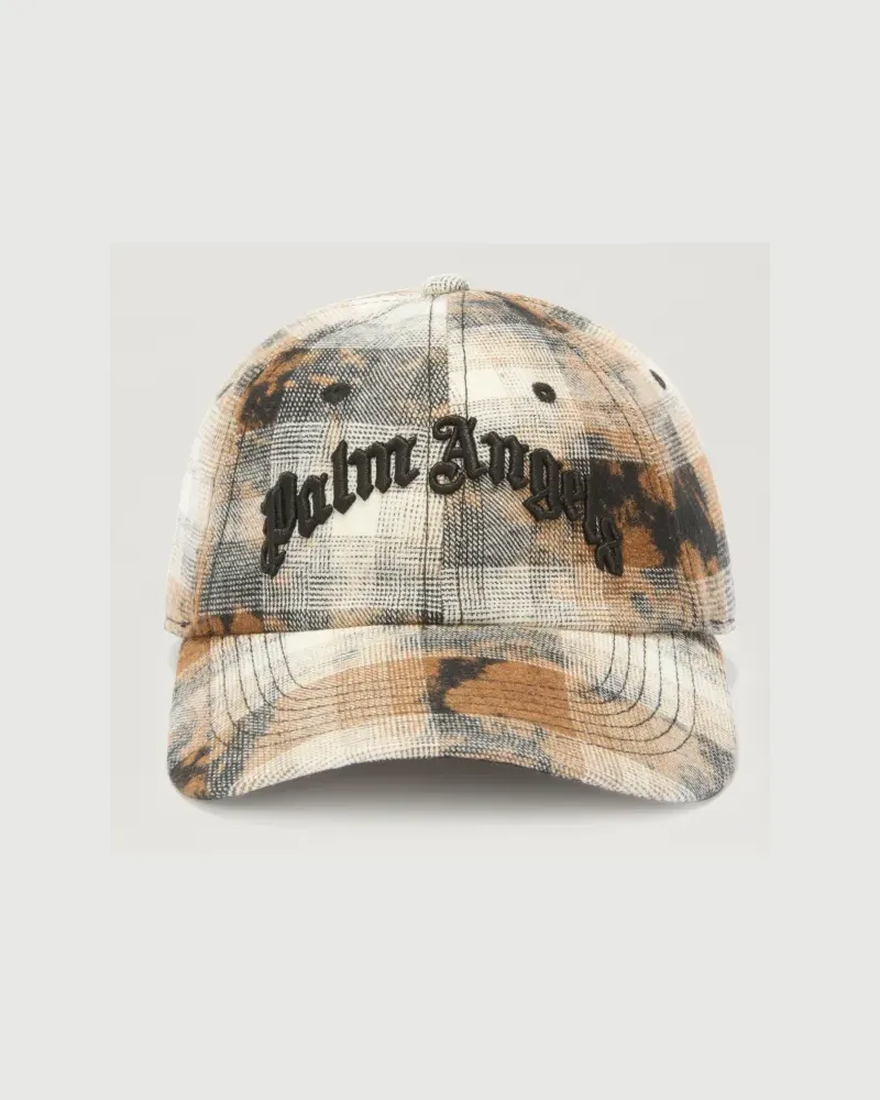 Palm Angels Baseballcap mit geschwungenem Logo und Karomuster 0910