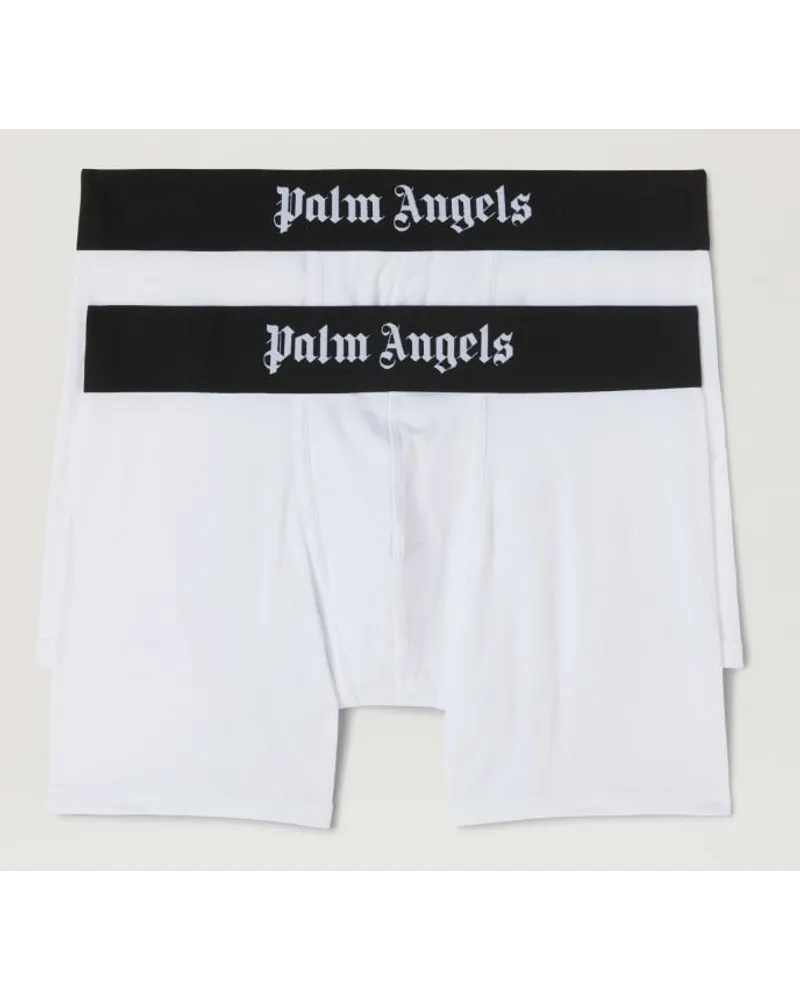 Palm Angels 2er Pack Boxer Shorts Weiß