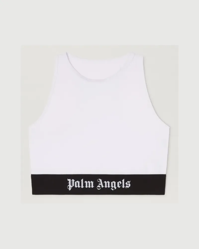 Palm Angels American Bra mit Logo-Band Weiß