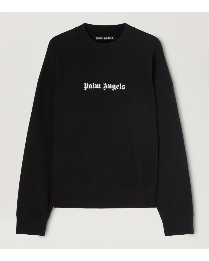 Palm Angels Pullover mit Rundhalsausschnitt und Logo Schwarz