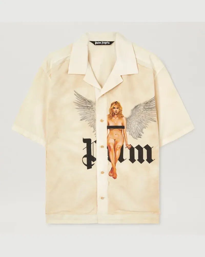 Palm Angels Crystal Pin Up Hemd 0310
