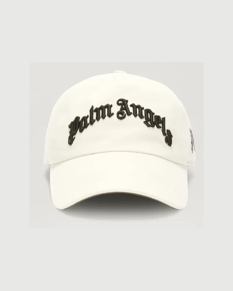 Palm Angels Baseballcap mit eingesticktem geschwungenem Logo 0310