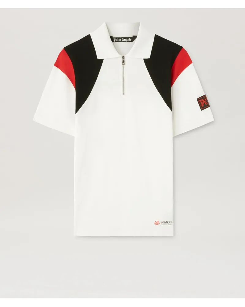 Palm Angels Polo Moneygram Haas F1 Team Weiß