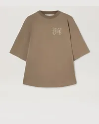 Palm Angels Lockeres T-Shirt mit Monogramm Grün