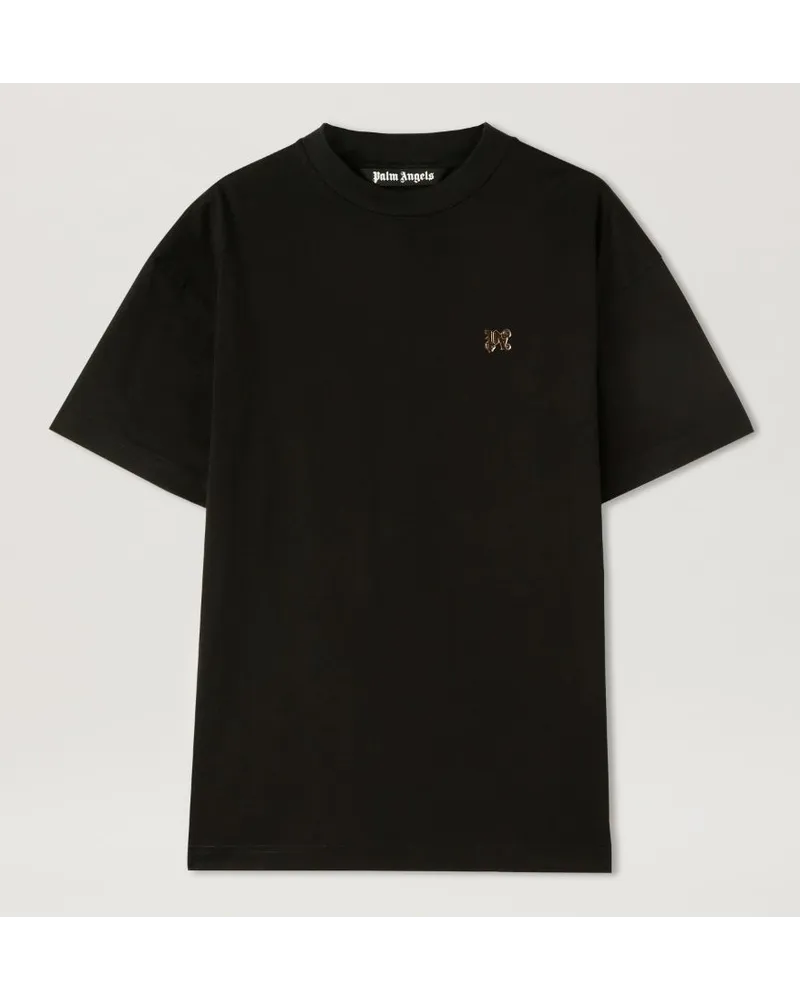 Palm Angels T-Shirt mit Monogramm Schwarz