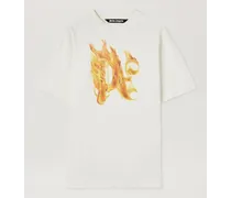T-Shirt mit brennendem Monogramm