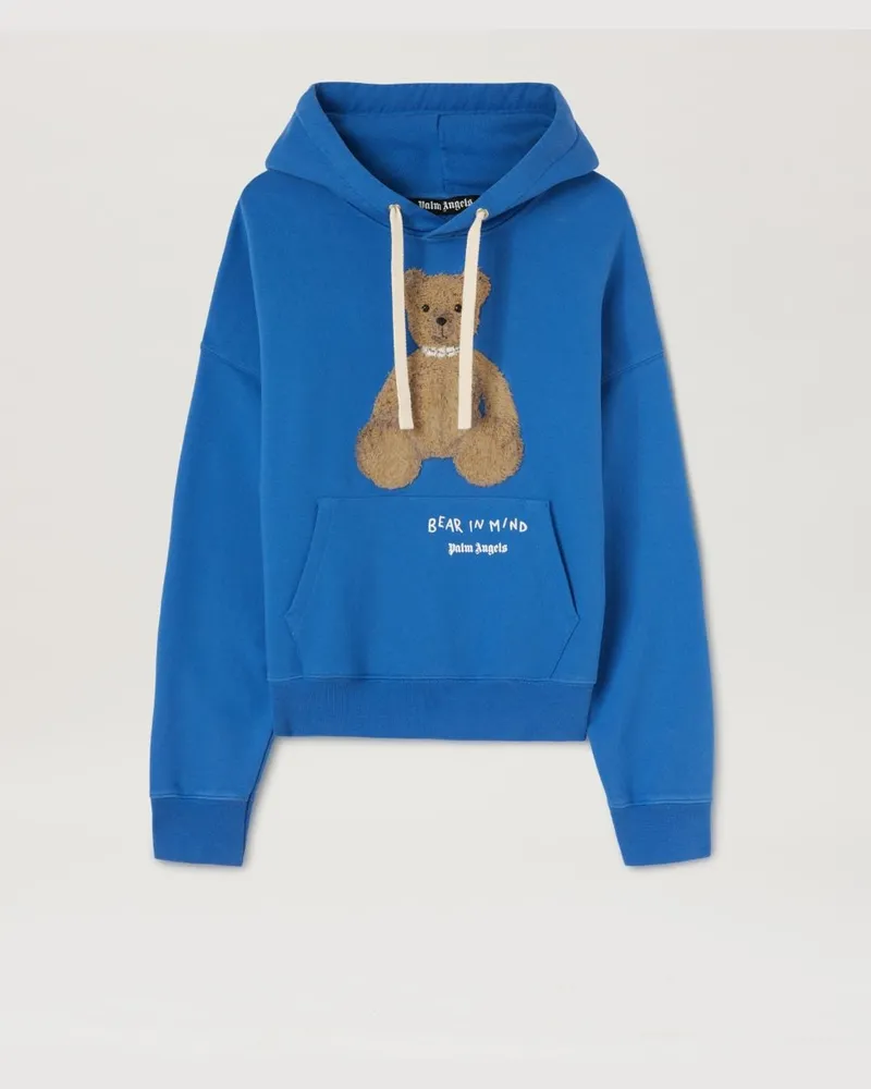 Palm Angels Bear in Mind Hoodie Blau