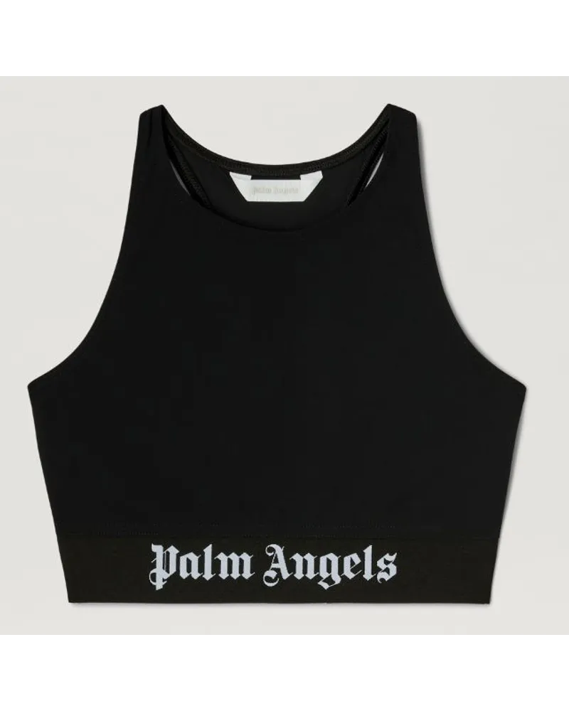 Palm Angels Oberteil für Aktivkleidung mit klassischem Logo Schwarz