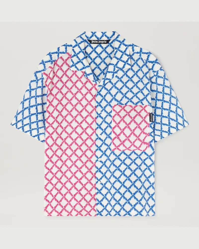 Palm Angels Netz-Shirt mit Logo 0b84