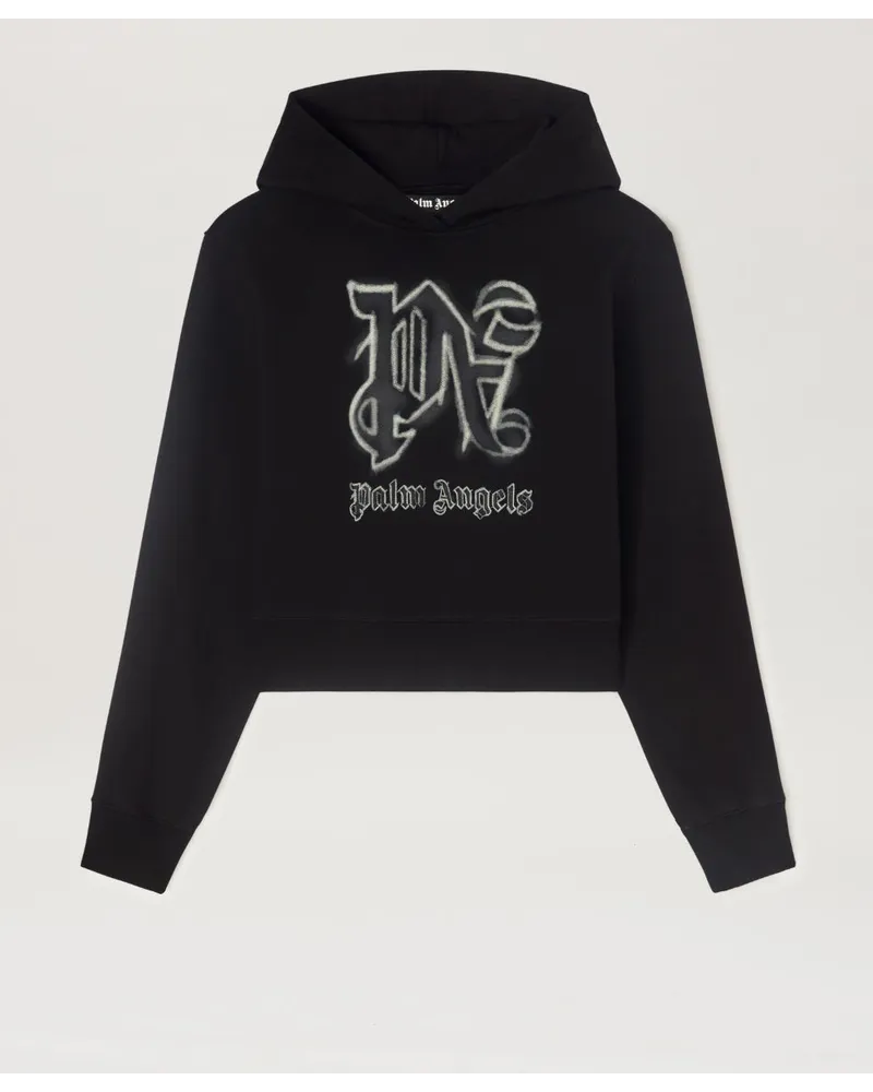 Palm Angels HYPER MONOGRAMM HOODIE Schwarz