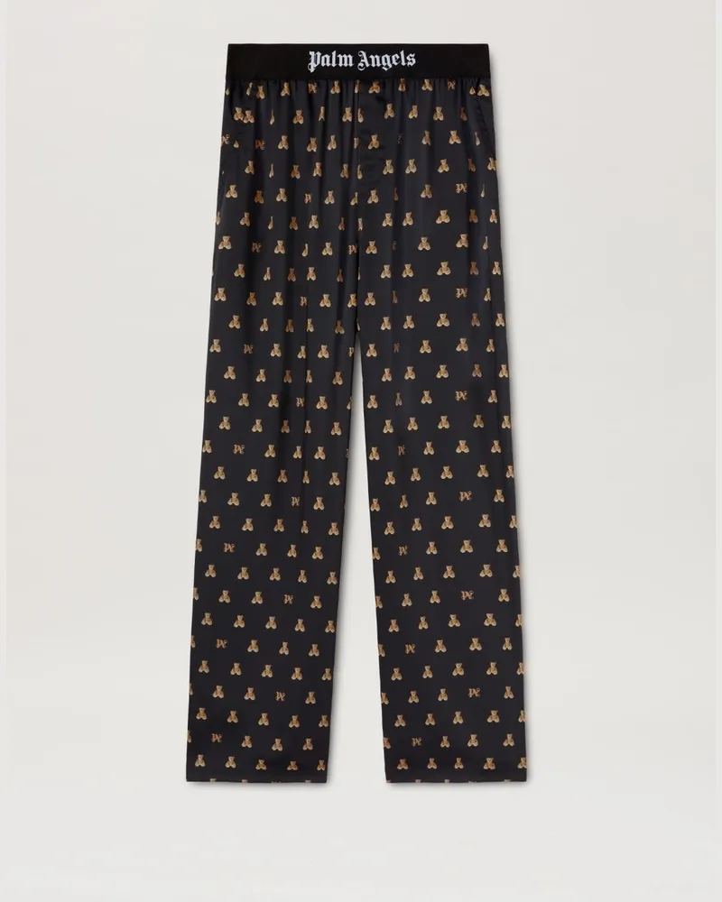 Palm Angels Bear in Mind Pyjamahose mit Monogramm Schwarz