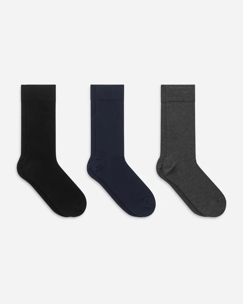 Arket Unifarbene Socken Im 3Er-Pack - Grau Schwarz