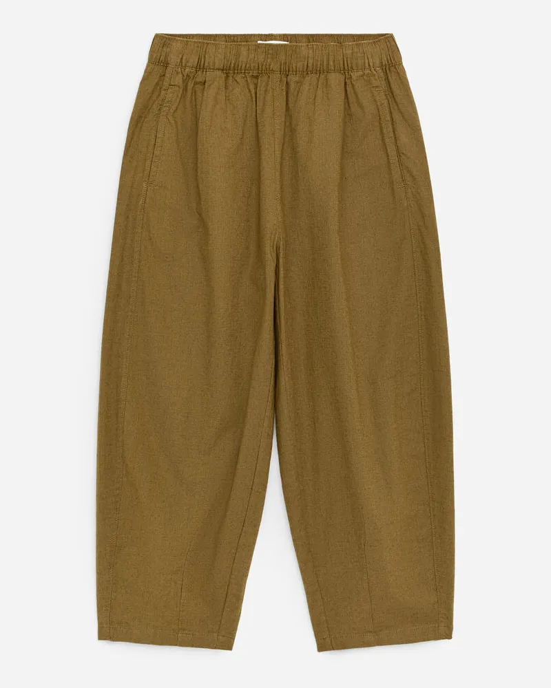 Arket Hose Mit Barrel Leg -Grün Grün