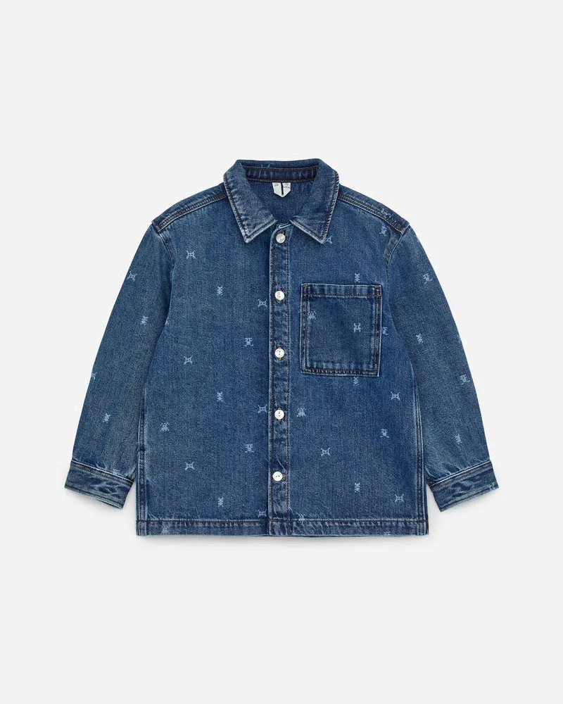 Arket Jeanshemd Mit Print -Blau Blau