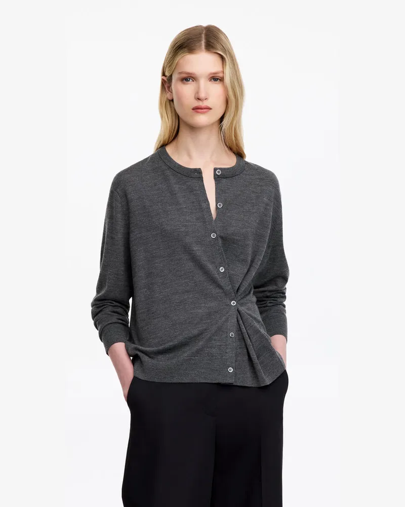 Arket Strickjacke Aus Merinowolle -Grau Grau