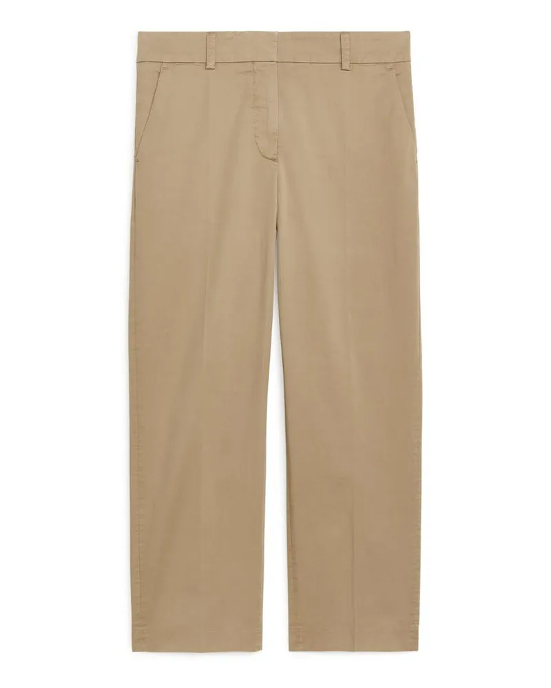 Arket Verkürzte Stretch-Chinohose - Beige Beige