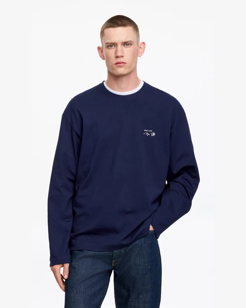 Arket ARKET CAFÉ Langarmshirt -Blau Blau