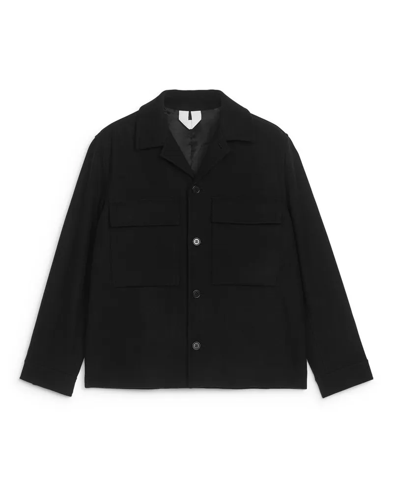 Arket Elegante Wolljacke - Schwarz Schwarz