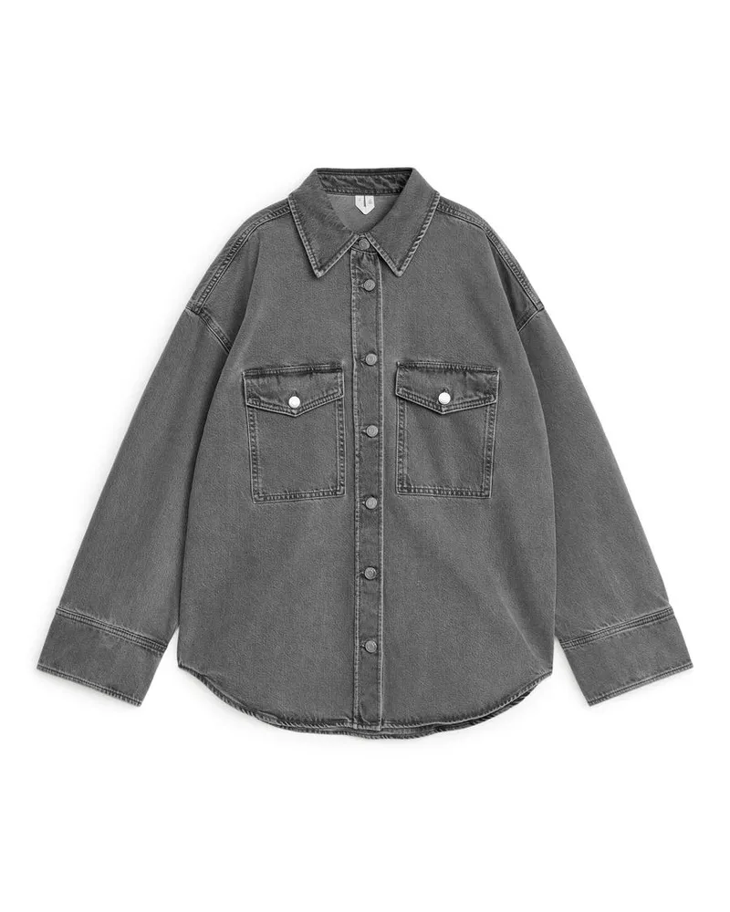 Arket Jeansbluse - Grau Grau