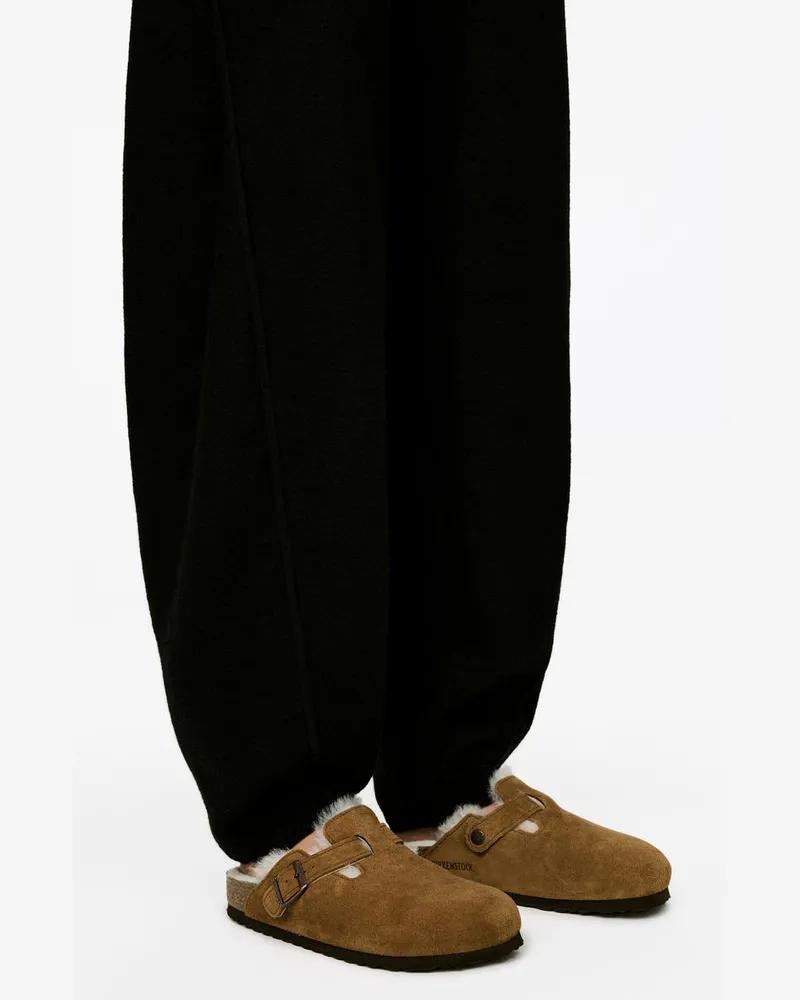 Arket Shearling-Sandale Boston Von Birkenstock -Braun Braun