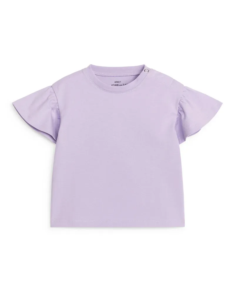 Arket T-Shirt Mit Rüschen - Lila Lila