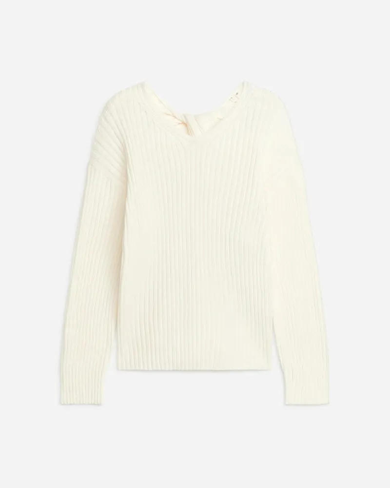 Arket Baumwollpullover Mit Drehung -Weiß Weiß