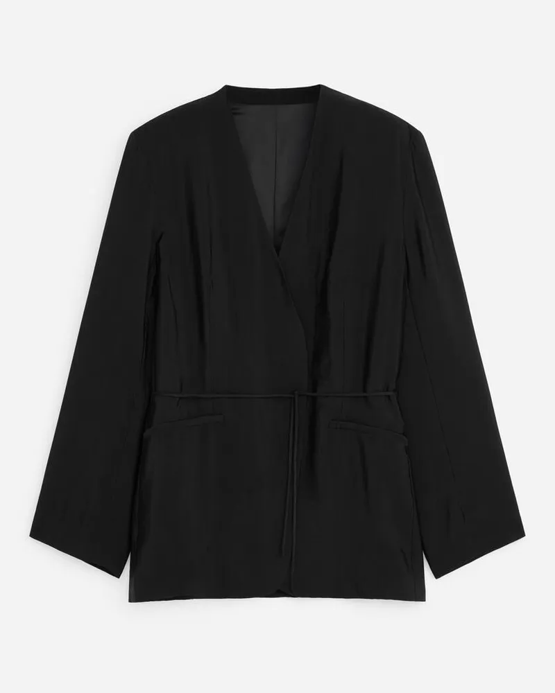 Arket Wickelblazer -Schwarz Schwarz