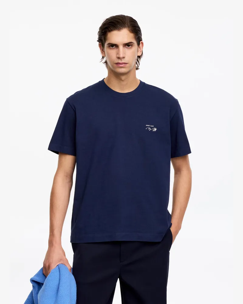 Arket ARKET CAFÉ T-Shirt Mit Print -Blau Blau